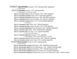 FAMILY Argentinidae Bonaparte, 1846