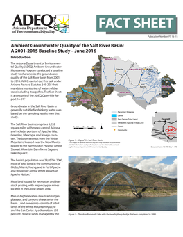 FACT SHEET of Environmental Quality Publication Number: FS 16 -15