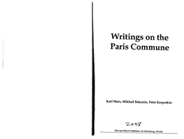 Writings on the Paris Commune