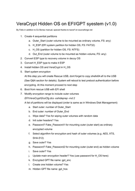 Veracrypt Hidden OS on EFI/GPT Syestem (V1.0)