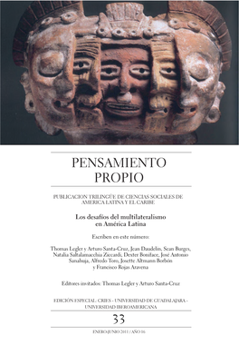 PENSAMIENTO PROPIO 33 PENSAMIENTO 115 Multilateralismo Y Regionalismo En Clave Suramericana: El Caso De UNASUR