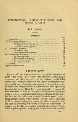 International System of Electric and Magnetic Units