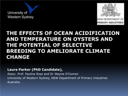 The Effect of Climate Change on Oysters