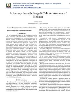 A Journey Through Bengali Culture: Avenues of Kolkata