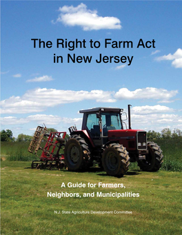 The Right to Farm Act in New Jersey