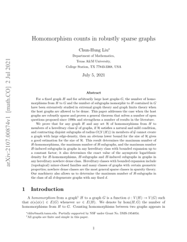 Homomorphism Counts in Robustly Sparse Graphs