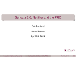 Suricata 2.0, Netfilter and The