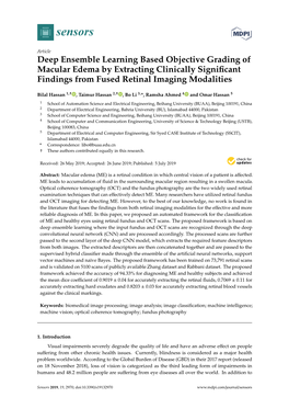 Deep Ensemble Learning Based Objective Grading of Macular Edema by Extracting Clinically Significant Findings from Fused Retinal