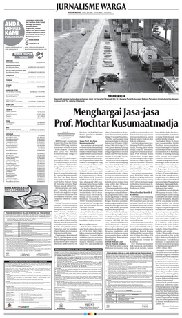 Menghargai Jasa-Jasa Prof. Mochtar Kusumaatmadja