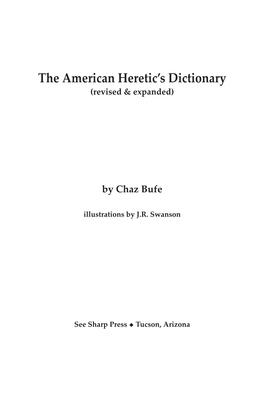 The American Heretic's Dictionary