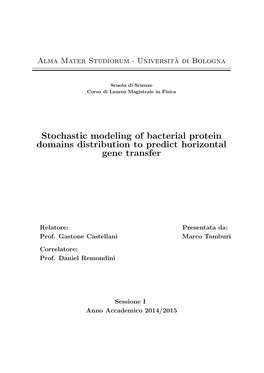 Stochastic Modeling of Bacterial Protein Domains Distribution to Predict Horizontal Gene Transfer