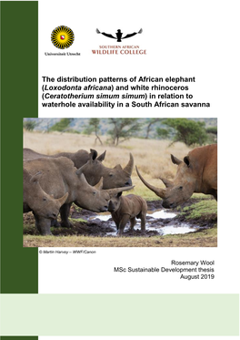 The Distribution Patterns of African Elephant (Loxodonta Africana) And