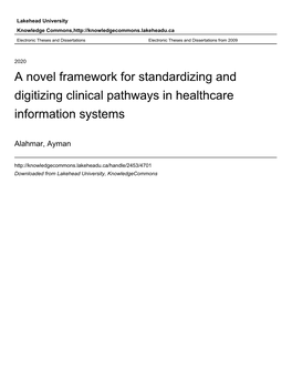 A Novel Framework for Standardizing and Digitizing Clinical Pathways in Healthcare Information Systems