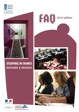 Studying in France Questions & Answers Contents