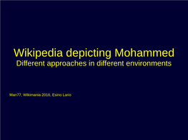 Wikipedia Depicting Mohammed Different Approaches in Different Environments