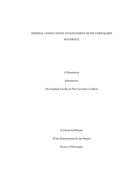 Thermal Conductivity Enhancement of Polymer Based