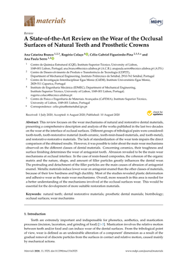 A State-Of-The-Art Review on the Wear of the Occlusal Surfaces of Natural Teeth and Prosthetic Crowns