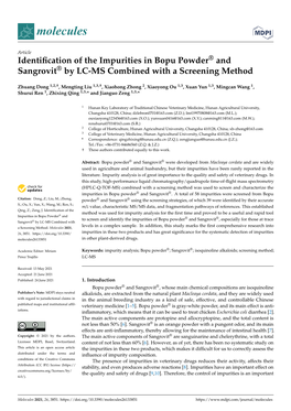 Identification of the Impurities in Bopu Powder® and Sangrovit® by LC