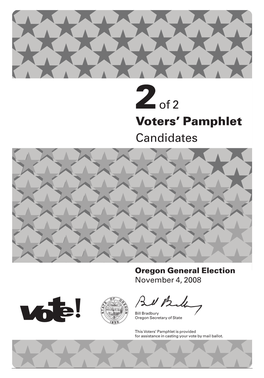 Voters' Pamphlet Candidates November 2008