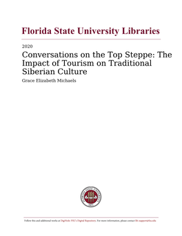 The Impact of Tourism on Traditional Siberian Culture Grace Elizabeth Michaels