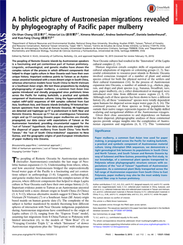 A Holistic Picture of Austronesian Migrations Revealed By