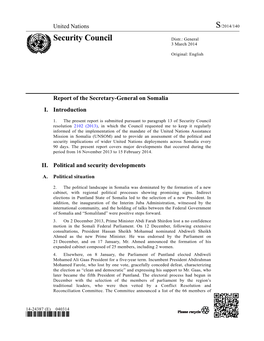 Security Council Distr.: General 3 March 2014