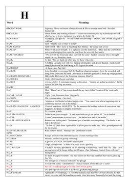 Cornish Dialect