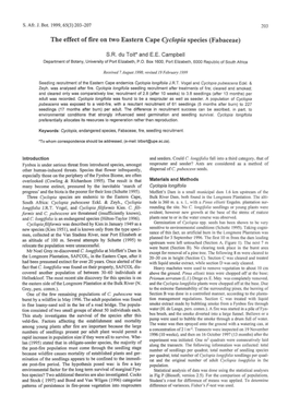 The Effect of Fire on Two Eastern Cape Cyclopia Species (Fabaceae)