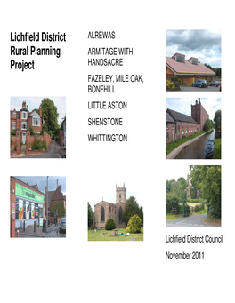 Lichfield and District Rural Planning Project Introduction and Background Report