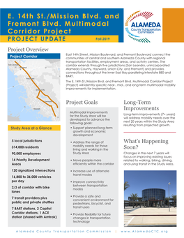 E. 14Th St./Mission Blvd. and Fremont Blvd. Multimodal Corridor Project