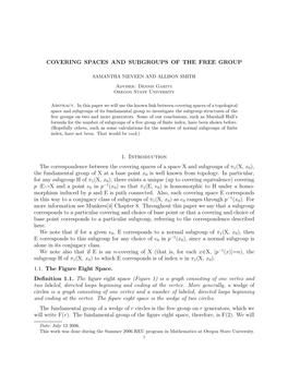 Covering Spaces and Subgroups of the Free Group