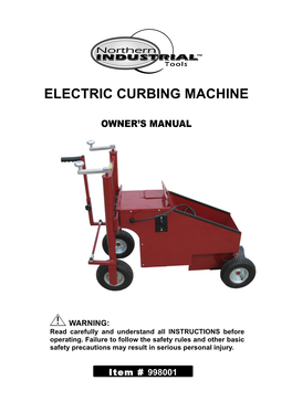 Electric Curbing Machine