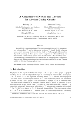 A Conjecture of Norine and Thomas for Abelian Cayley Graphs∗