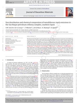 Size Distribution and Chemical Composition of Metalliferous Stack Emissions In