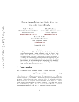 Sparse Interpolation Over Finite Fields Via Low-Order Roots of Unity