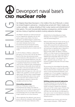 Devonport Naval Base's Nuclear Role