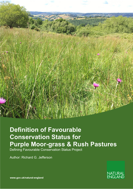 Definition of Favourable Conservation Status for Purple Moor-Grass