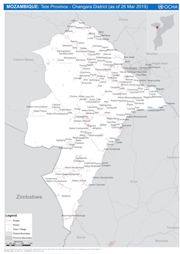 MOZAMBIQUE: Tete Province - Changara District (As of 26 Mar 2019)