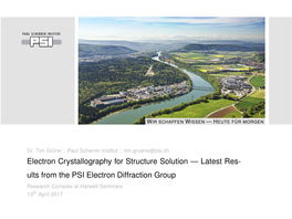 Electron Crystallography for Structure Solution