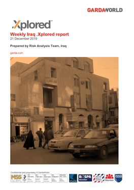 Weekly Iraq .Xplored Report 21 December 2019