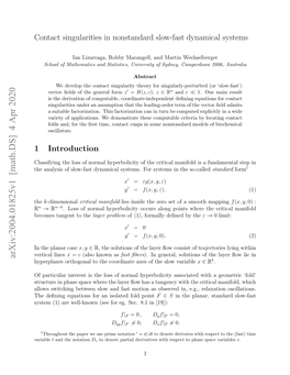 Contact Singularities in Nonstandard Slow-Fast Dynamical Systems