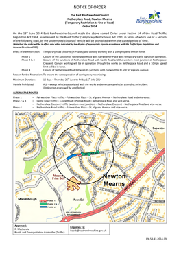 Temporary Restriction Notice