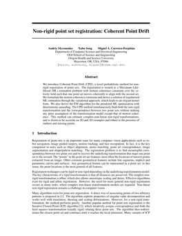 Non-Rigid Point Set Registration: Coherent Point Drift