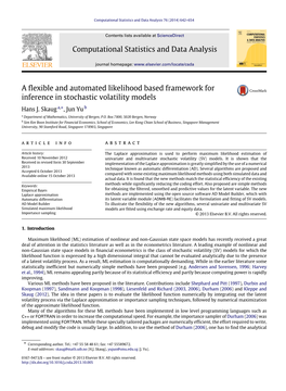 A Flexible and Automated Likelihood Based Framework for Inference in Stochastic Volatility Models Hans J