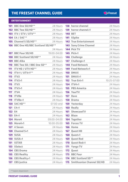 The Freesat Channel Guide