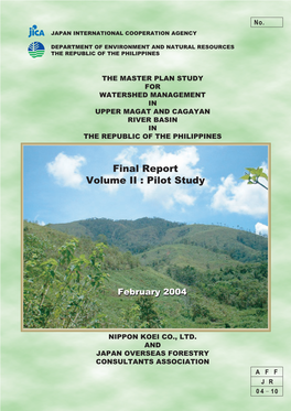 Final Report Volume II : Pilot Study