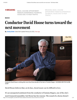 Conductor David Hoose Turns Toward the Next Movement - the Boston Globe