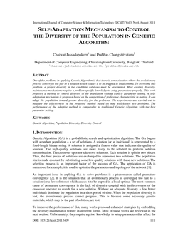 Self-Adaptation Mechanism to Control