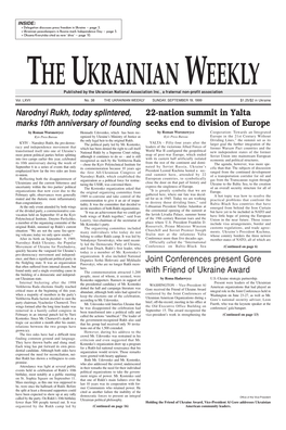 The Ukrainian Weekly 1999, No.38