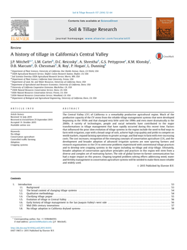 A History of Tillage in California's Central Valley